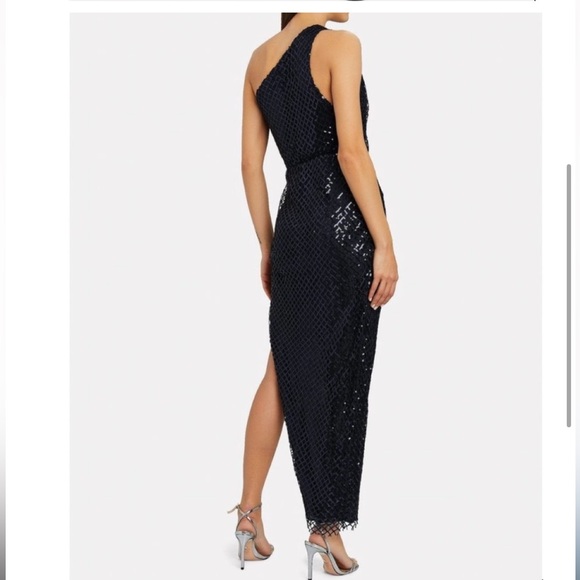 Michelle Mason Sequin One Shoulder Dress - Picture 6 of 9